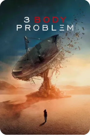 Illustration depicting the complex gravitational interactions in the three-body problem in physics.